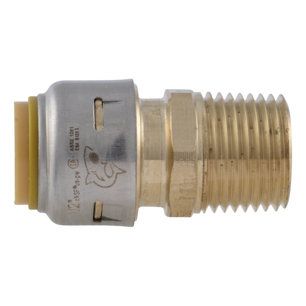 SharkBite UR120A 1/2 in. x 1/2 in. Push-to-Connect x MNPT Brass Adapter Fitting - 2