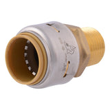 SharkBite UR138A 3/4 in. x 1/2 in. Brass Push-to-Connect x MNPT Bullnose Adapter Fitting