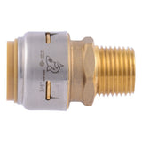 SharkBite UR138A 3/4 in. x 1/2 in. Brass Push-to-Connect x MNPT Bullnose Adapter Fitting - 2