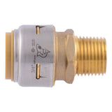 SharkBite UR138A 3/4 in. x 1/2 in. Brass Push-to-Connect x MNPT Bullnose Adapter Fitting - 2