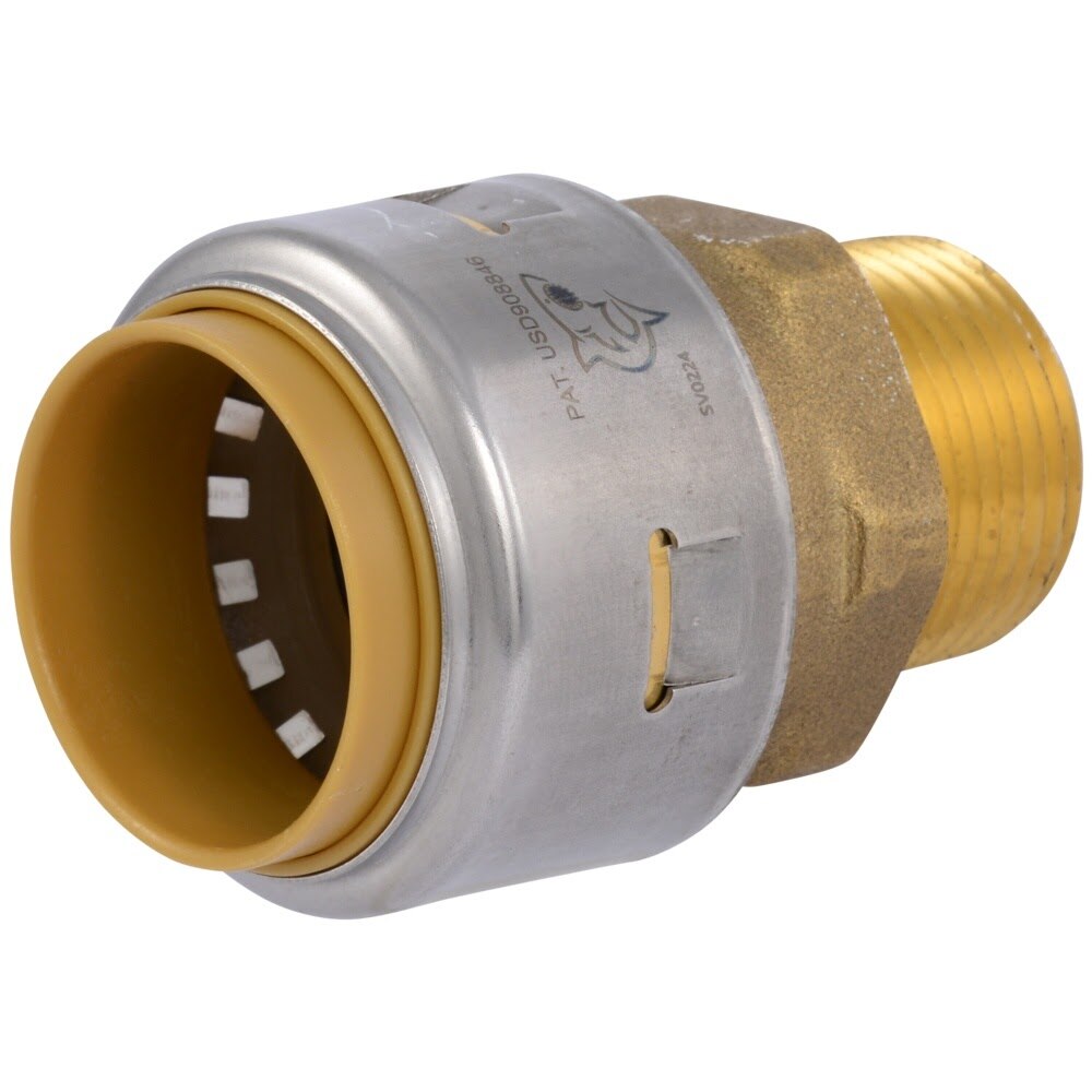 SharkBite UR142A 1 in. x 3/4 in. Max Push-to-Connect Male NPT Reducing Adapter Lead Free