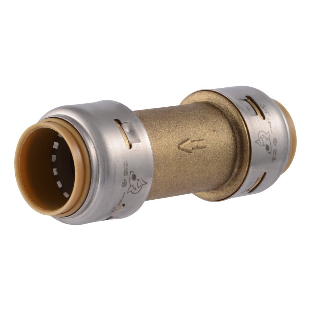 SharkBite UR2016A 3/4 in x 3/4 in Max Brass Push-to-Connect Check Valve