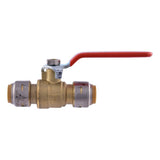 SharkBite UR22222 1/2 in x 1/2 in Max Brass Push-to-Connect Quarter-Turn Ball Valve - 2