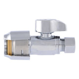 SharkBite UR23037 1/2 in. Push to Connect x 3/8 in. Compression Quarter Turn Straight Stop Valve - 2