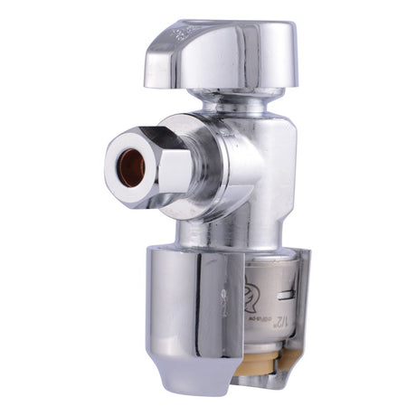 SharkBite UR23336 1/2 in. Push-to-Connect x 1/4 in. Compression Quarter-Turn Angle Stop Valve