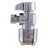 SharkBite UR23336 1/2 in. Push-to-Connect x 1/4 in. Compression Quarter-Turn Angle Stop Valve - 2