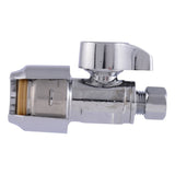 SharkBite UR23337 1/2 in Push to Connect x 1/4 in Compression Quarter Turn Straight Stop Valve - 2