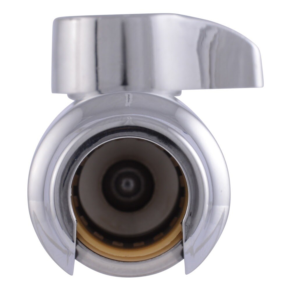 SharkBite UR23337 1/2 in Push to Connect x 1/4 in Compression Quarter Turn Straight Stop Valve - 3