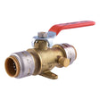 SharkBite UR24616 3/4 in. x 3/4 in. Max Brass Push-to-Connect Ball Valve with Drain and Bracket