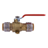 SharkBite UR24616 3/4 in. x 3/4 in. Max Brass Push-to-Connect Ball Valve with Drain and Bracket - 2