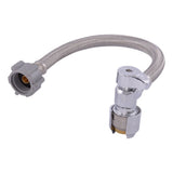 SharkBite UR24656 1/2 in. x 7/8 in. x 12 in. Max Braided Toilet Connector with Angle Stop Valve