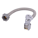 SharkBite UR24656 1/2 in. x 7/8 in. x 12 in. Max Braided Toilet Connector with Angle Stop Valve