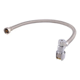 SharkBite UR24657 1/2 in. x 1/2 in. NPSM 20 in. Braided Faucet Connector with Angle Stop