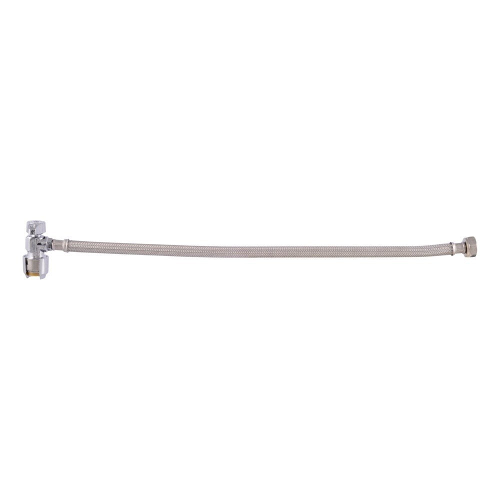 SharkBite UR24657 1/2 in. x 1/2 in. NPSM 20 in. Braided Faucet Connector with Angle Stop - 2