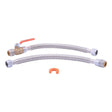 SharkBite UR24680 3/4 in. x 18 in. Stainless Steel Corrugated Water Heater Connection Kit with Ball Valve and Disconnect Clip