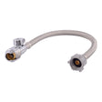 SharkBite UR24686 1/2 in x 7/8 in Ballcock x 16 in Braided Toilet Connector with Straight Stop Valve
