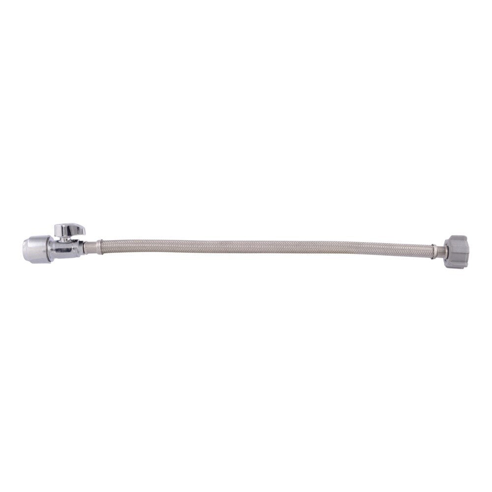 SharkBite UR24686 1/2 in x 7/8 in Ballcock x 16 in Braided Toilet Connector with Straight Stop Valve - 2