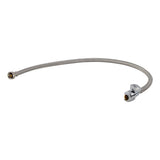SharkBite UR24687 1/2 in. x 1/2 in. NPSM 30 in. Stainless Steel Braided Faucet Connector with Straight Stop Valve