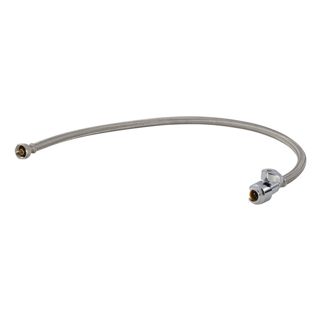 SharkBite UR24687 1/2 in. x 1/2 in. NPSM 30 in. Stainless Steel Braided Faucet Connector with Straight Stop Valve