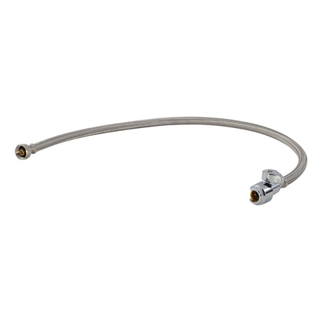 SharkBite UR24687 1/2 in. x 1/2 in. NPSM 30 in. Stainless Steel Braided Faucet Connector with Straight Stop Valve