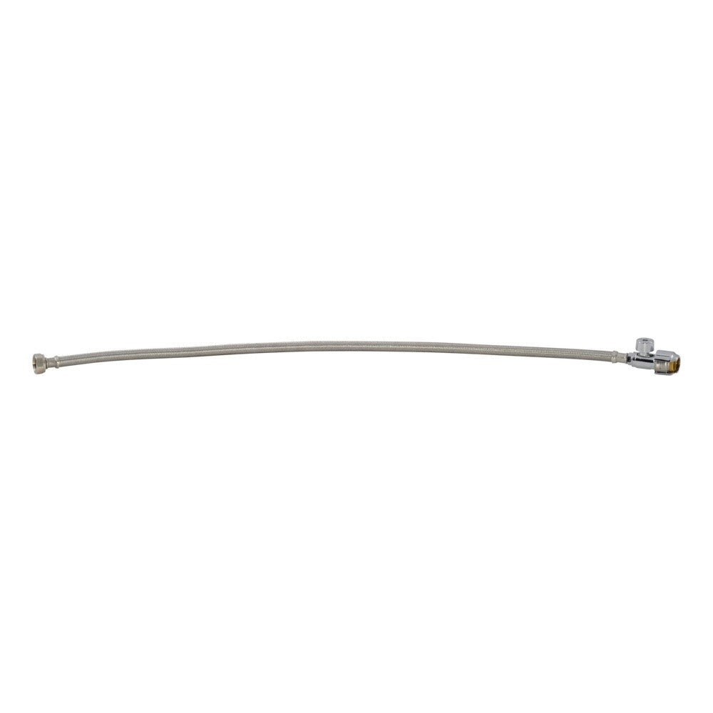 SharkBite UR24687 1/2 in. x 1/2 in. NPSM 30 in. Stainless Steel Braided Faucet Connector with Straight Stop Valve - 2