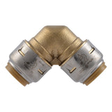 SharkBite UR248A 1/2 in. x 1/2 in. Brass 90 Degree Push-to-Connect Elbow Fitting