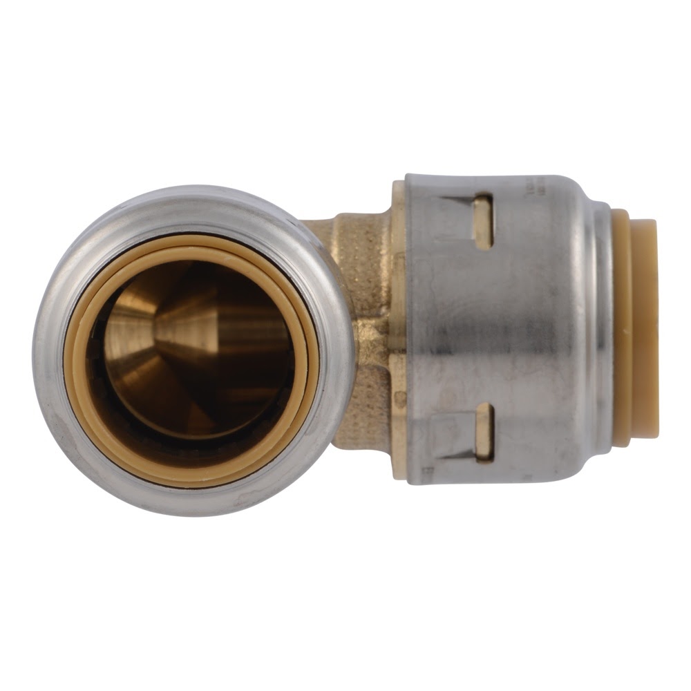 SharkBite UR248A 1/2 in. x 1/2 in. Brass 90 Degree Push-to-Connect Elbow Fitting - 3