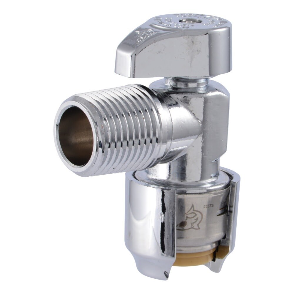 SharkBite UR24946 1/2 in. Push-to-Connect x 1/2 in. MIP Quarter-Turn Angle Stop Valve