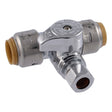 SharkBite UR24984A Max 1/2 in. x 1/2 in. x 3/8 in. Compression Chrome-Plated Brass Service Stop Tee