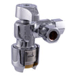 SharkBite UR25558 1/2 in. Push-to-Connect x 3/8 in. OD Compression x 3/8 in. OD Compression Quarter-Turn Angle Dual Outlet Stop Valve