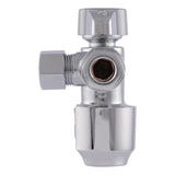 SharkBite UR25558 1/2 in. Push-to-Connect x 3/8 in. OD Compression x 3/8 in. OD Compression Quarter-Turn Angle Dual Outlet Stop Valve - 3