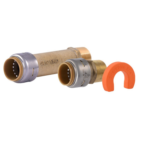 SharkBite UR25561 3/4 in x 3/4 in MNPT Max Water Filter Installation Kit for Copper and CPVC Pipe