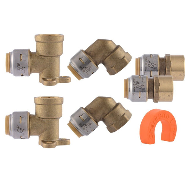 SharkBite UR25567 1/2 in. Shower and Tub Max Push Installation Kit (7 Piece)