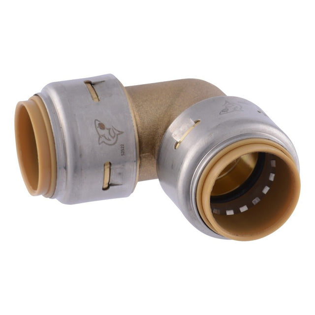 SharkBite UR256A 3/4 in. x 3/4 in. Max Push-to-Connect Brass 90 Degree Elbow Fitting