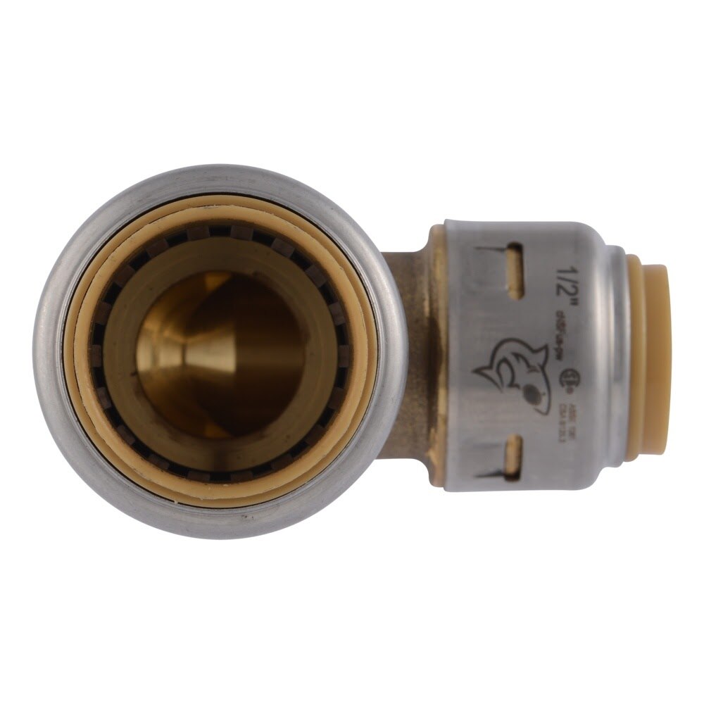 SharkBite UR274A 3/4 in. x 1/2 in. Brass Push to Connect 90 Degree Reducing Elbow Fitting - 3