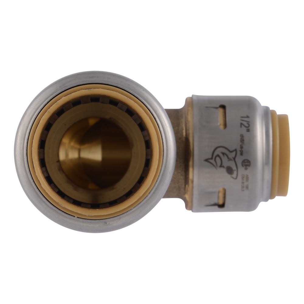 SharkBite UR274A 3/4 in. x 1/2 in. Brass Push to Connect 90 Degree Reducing Elbow Fitting - 3