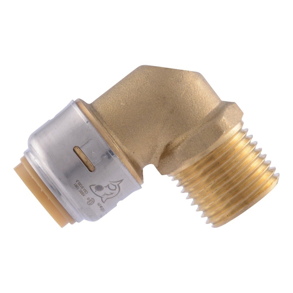 SharkBite UR280A 1/2 in. x 1/2 in. Max Push to Connect Lead Free Brass Male Adapter Elbow - 2