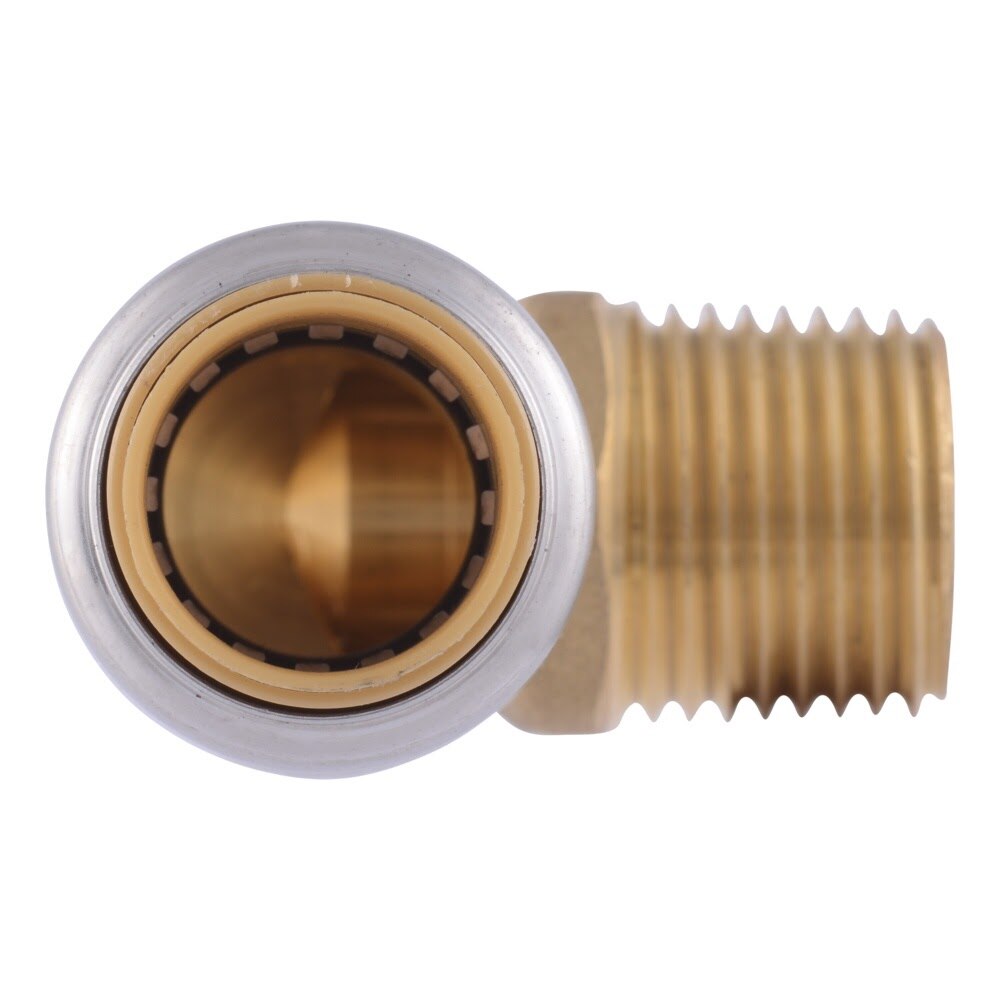 SharkBite UR280A 1/2 in. x 1/2 in. Max Push to Connect Lead Free Brass Male Adapter Elbow - 3