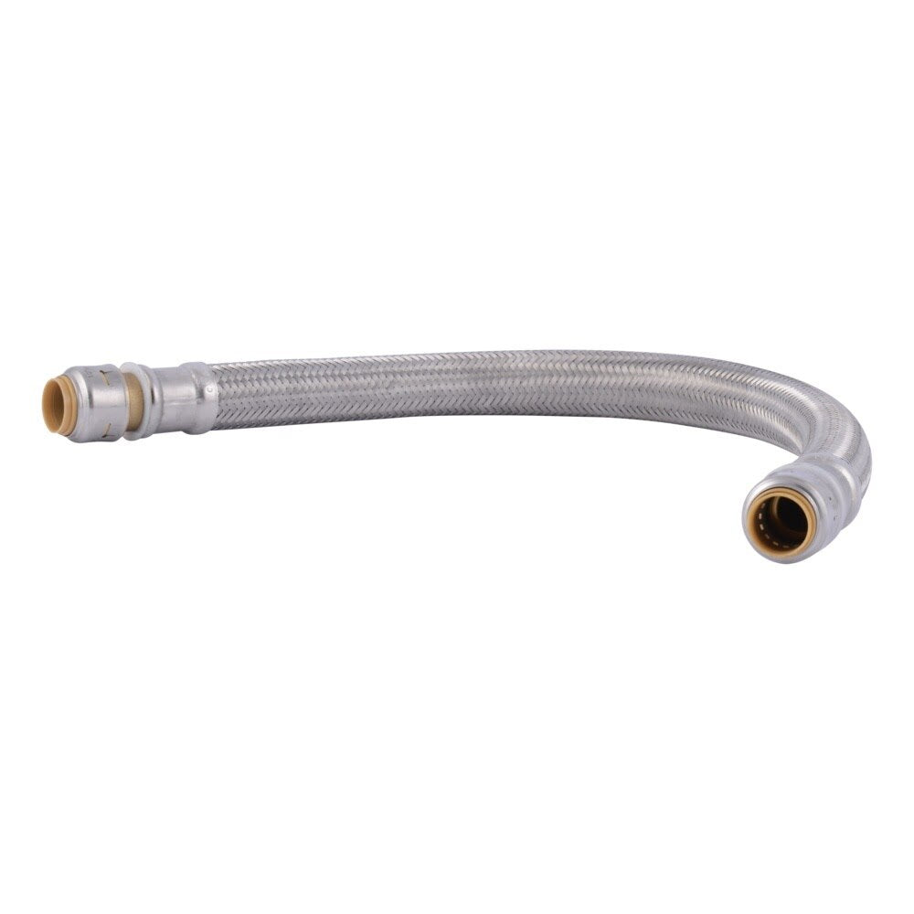SharkBite UR3008FX18 1/2 in x 1/2 in x 18 in Stainless Steel Braided Push to Connect Repair Hose