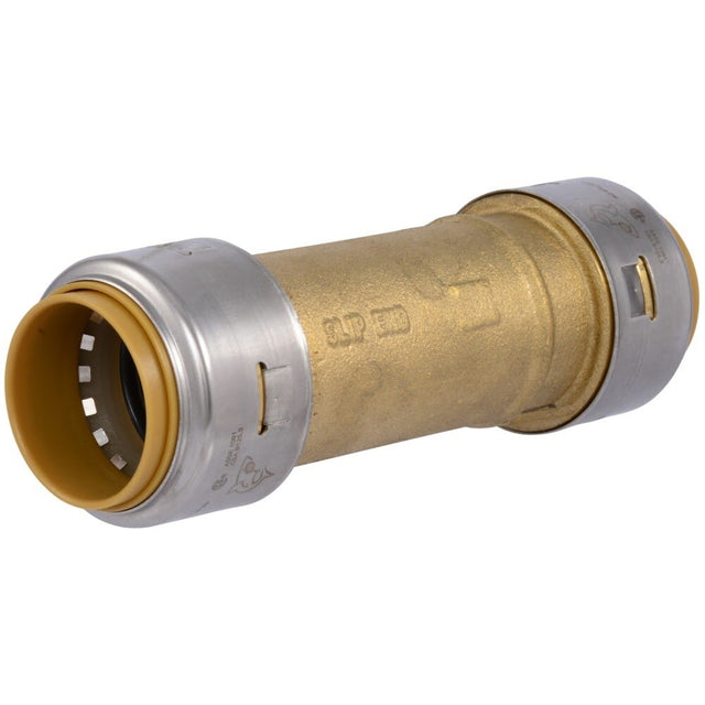 SharkBite UR3020A 1 in x 1 in Max Push to Connect Brass Slip Coupling