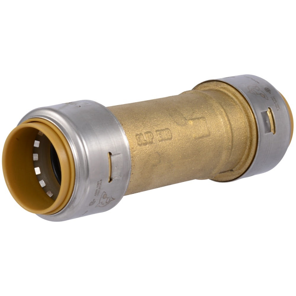 SharkBite UR3020A 1 in x 1 in Max Push to Connect Brass Slip Coupling