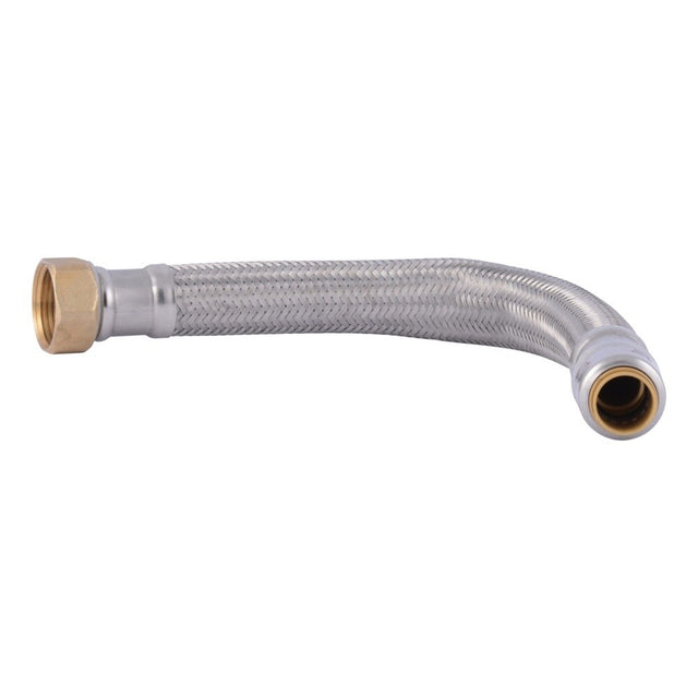 SharkBite UR3068FX12 1/2 in x 3/4 in FIP 12 in Stainless Steel Braided Water Heater Connector