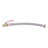 SharkBite UR3068FX18BV 1/2 in. x 3/4 in. FIP 18 in. Braided Water Heater Connector with Ball Valve - 2