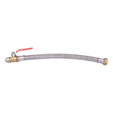 SharkBite UR3068FX18BV 1/2 in. x 3/4 in. FIP 18 in. Braided Water Heater Connector with Ball Valve - 2