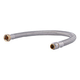 SharkBite UR3068FX24 1/2 in x 3/4 in FIP x 24 in Stainless Steel Braided Water Heater Connector