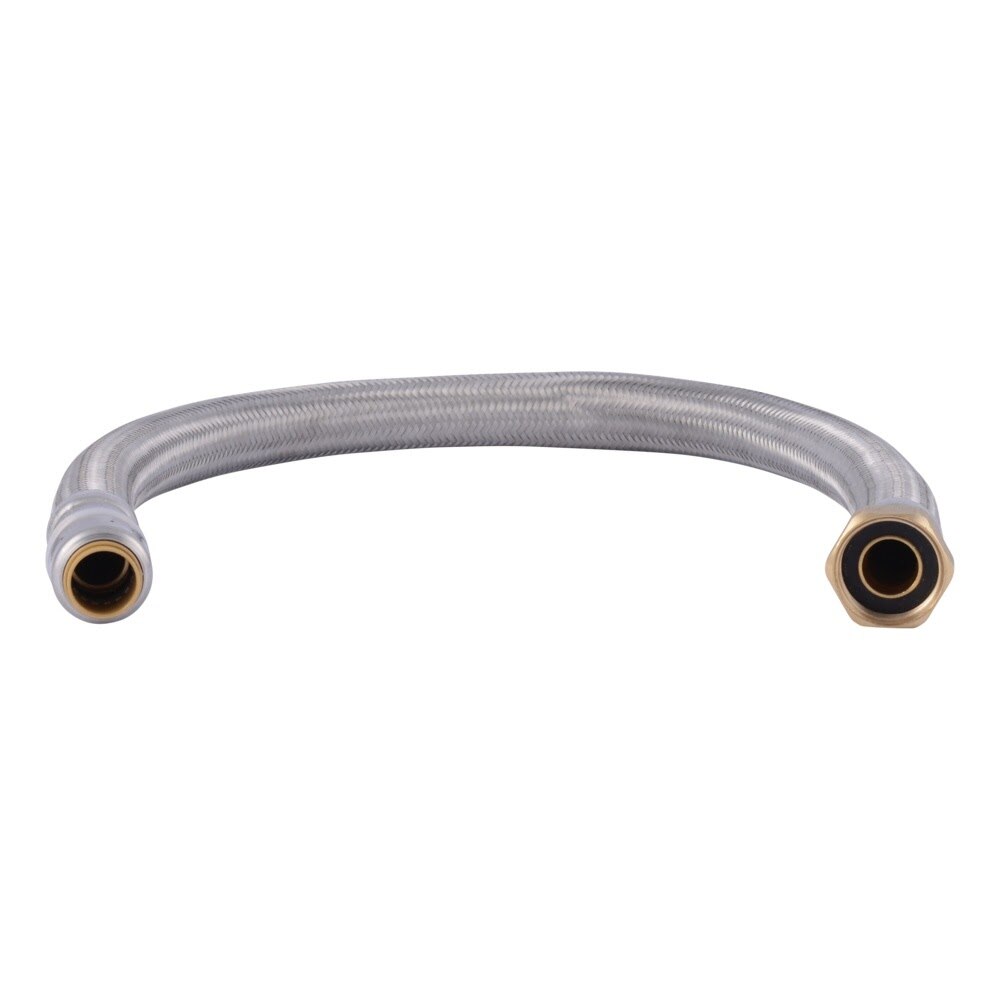 SharkBite UR3068FX24 1/2 in x 3/4 in FIP x 24 in Stainless Steel Braided Water Heater Connector - 3