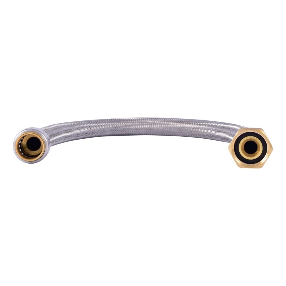 SharkBite UR3086FX24 3/4 in. x 1 in. FIP 24 in. Stainless Steel Braided Water Softener Connector - 3