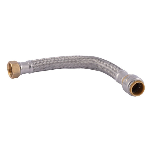 SharkBite UR3088FX12 Max 3/4 in x 3/4 in FIP 12 in Stainless Steel Braided Water Heater Connector