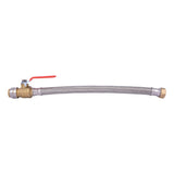 SharkBite UR3088FX18BV 3/4 in Push to Connect x 3/4 in FIP x 18 in Braided Stainless Steel Water Heater Connector with Ball Valve - 2