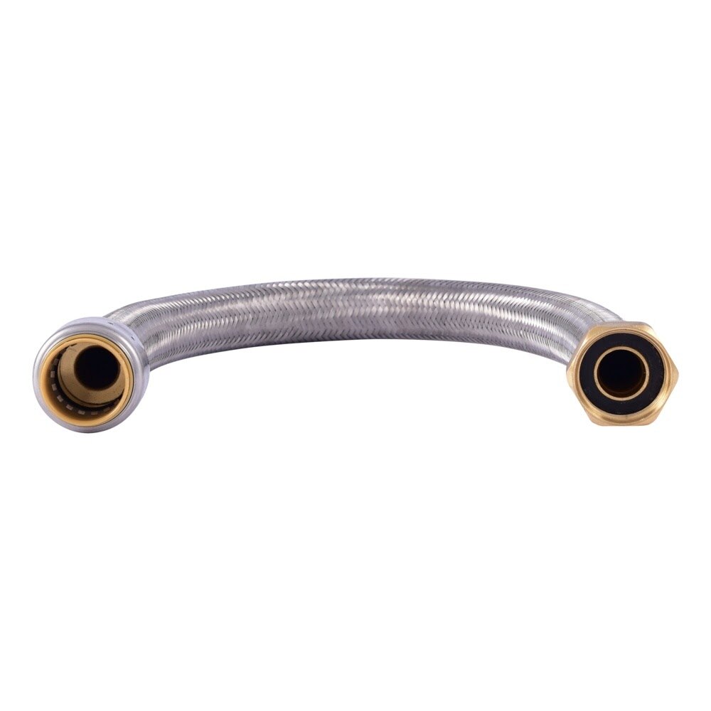 SharkBite UR3088FX18 3/4 in x 3/4 in FIP x 18 in Braided Stainless Steel Water Heater Connector - 3